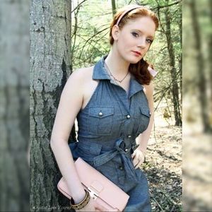 Sleeveless Grey Heather Fit & Flare Dress